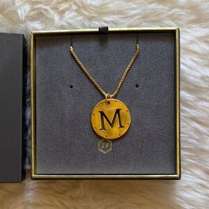 Julie Vos Gold Monogram Pendant